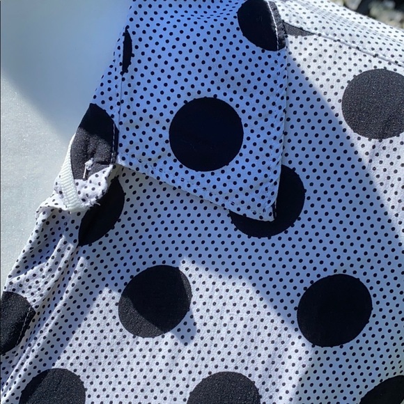 Black And Cream Dotted Foxcroft Blouse - Picture 3 of 5